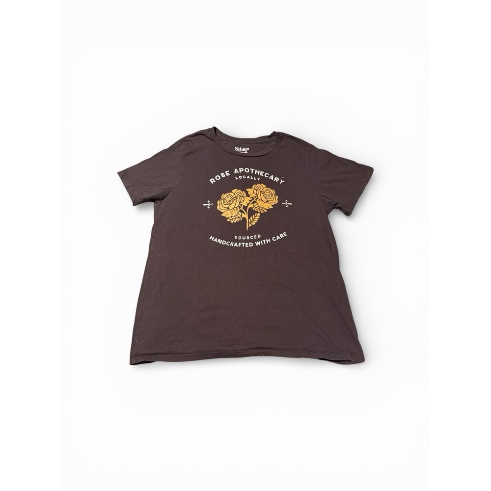 Schitt's Creek Rose Apothecary T Shirt Tee Cotton‎ TV Comedy Women L Faded Black
